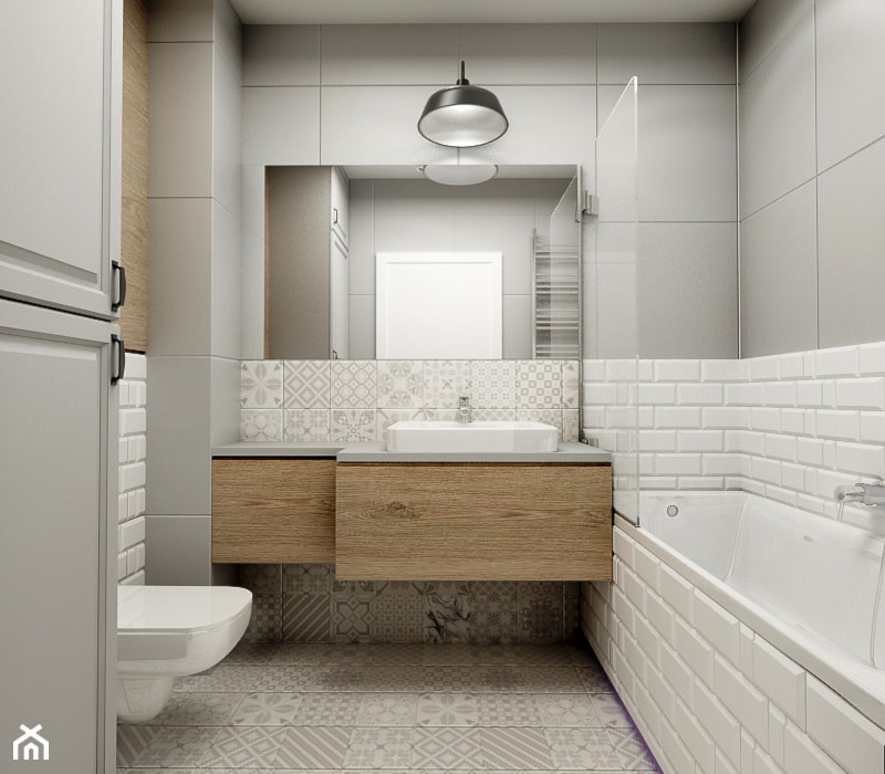 Nowoczesny styl prowansalski - Średnia bez okna łazienka, styl prowansalski - zdjęcie od Przestrzenie
