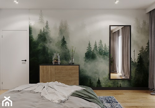 Mieszkanie w leśnym klimacie - Sypialnia, styl nowoczesny - zdjęcie od Przestrzenie
