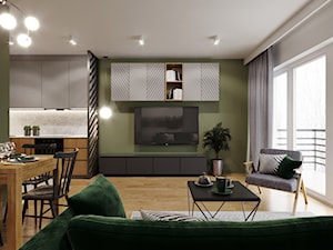 Mieszkanie w leśnym klimacie - Salon, styl nowoczesny - zdjęcie od Przestrzenie