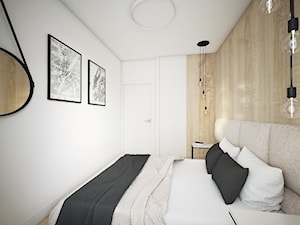 Mieszkanie w Piasecznie - Mała biała sypialnia, styl nowoczesny - zdjęcie od Przestrzenie