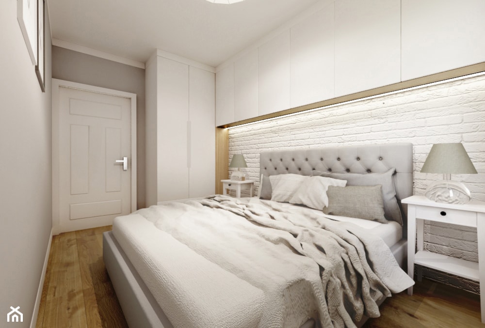 Nowoczesny styl prowansalski - Mała sypialnia, styl nowoczesny - zdjęcie od Przestrzenie - Homebook
