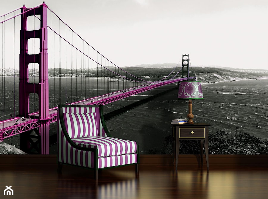 Fototapeta Consalnet 1196 - Różowy Golden Gate Bridge - zdjęcie od DecoMania.pl