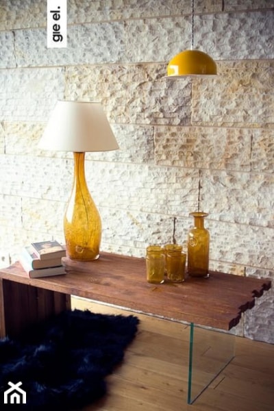 Lampa wisząca - Gie EL Home - stalowa mała żółta - zdjęcie od DecoMania.pl - Homebook
