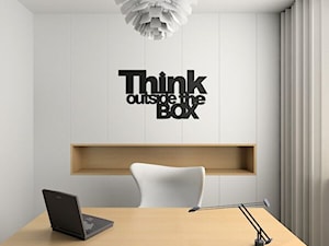 Napis na ścianę THINK OUTSIDE THE BOX czarny - zdjęcie od DecoMania.pl