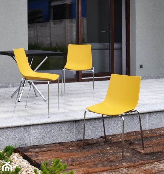 Krzesło - Quadre - Volt - żółte - zdjęcie od DecoMania.pl