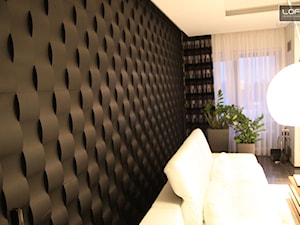Panele ścienne 3D - Średni brązowy salon, styl glamour - zdjęcie od DecoMania.pl