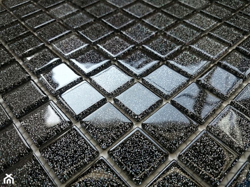 Mozaika szklana brokatowa - Primavera by Fabrizio Moretti - B112 czarna - zdjęcie od DecoMania.pl - Homebook