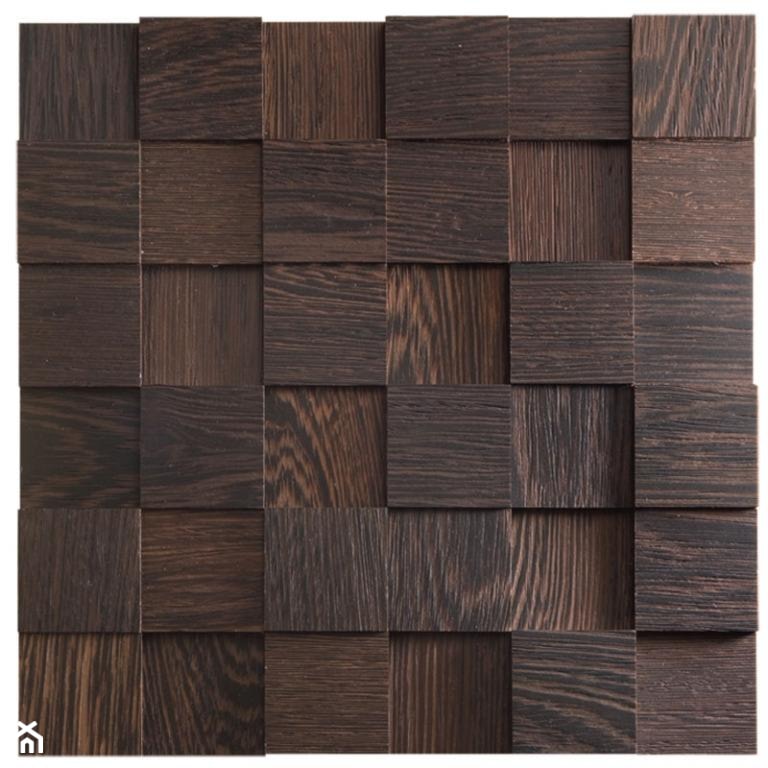 Panel drewniany - Natural Wood Panels - Dąb Wenge Kostka Gładka 3D - zdjęcie od DecoMania.pl