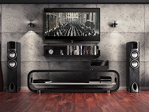 Panele ścienne 3D - Szary salon, styl nowoczesny - zdjęcie od DecoMania.pl