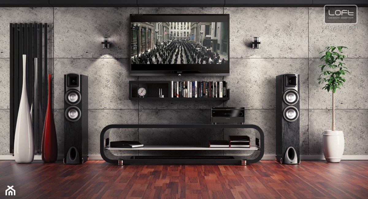 Panele ścienne 3D - Szary salon, styl nowoczesny - zdjęcie od DecoMania.pl - Homebook