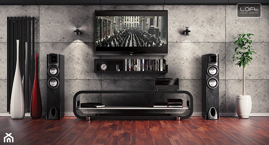 Panele ścienne 3D - Szary salon, styl nowoczesny - zdjęcie od DecoMania.pl