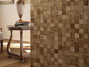 Panel drewniany - Natural Wood Panels - Dąb Rustikal Kostka Gładka 3D - zdjęcie od DecoMania.pl