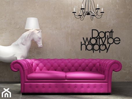 Aranżacje wnętrz - : Napis na ścianę DON`T WORRY BE HAPPY czarny - DecoMania.pl. Przeglądaj, dodawaj i zapisuj najlepsze zdjęcia, pomysły i inspiracje designerskie. W bazie mamy już prawie milion fotografii!