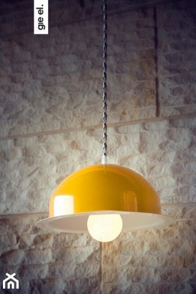 Lampa wisząca - Gie EL Home - stalowa duża żółta - zdjęcie od DecoMania.pl - Homebook