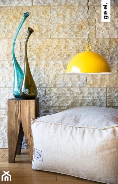 Lampa wisząca - Gie EL Home - stalowa duża żółta - zdjęcie od DecoMania.pl