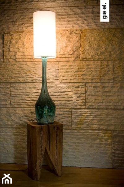 Lampa stołowa - Gie EL Home - szklana turkusowa 90 cm - zdjęcie od DecoMania.pl