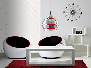 Mata dekoracyjna CR CRISTAL ROMBO 85 Bianco matt/Silver - Sibu Design - Leather Line - zdjęcie od DecoMania.pl