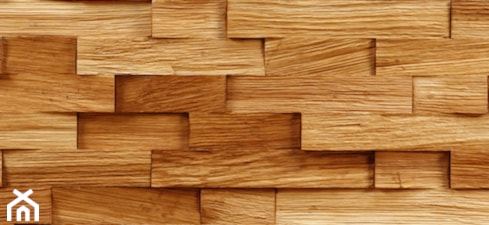Panel drewniany - Natural Wood Panels - Dąb łupany cegiełka 3D - zdjęcie od DecoMania.pl - Homebook