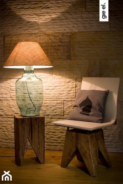Lampa stołowa - Gie EL Home - szklana turkusowa 70 - 80 cm - zdjęcie od DecoMania.pl - Homebook