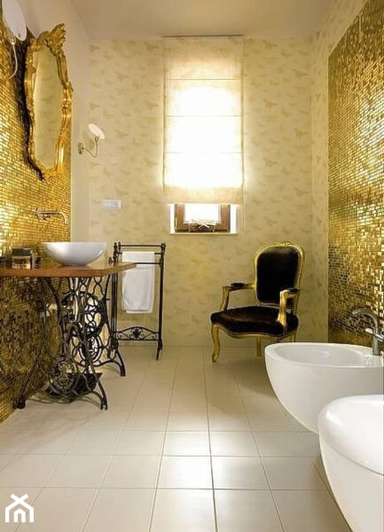 Mozaika szklana luksusowa - Primavera by Fabrizio Moretti - A111 złota - zdjęcie od DecoMania.pl - Homebook