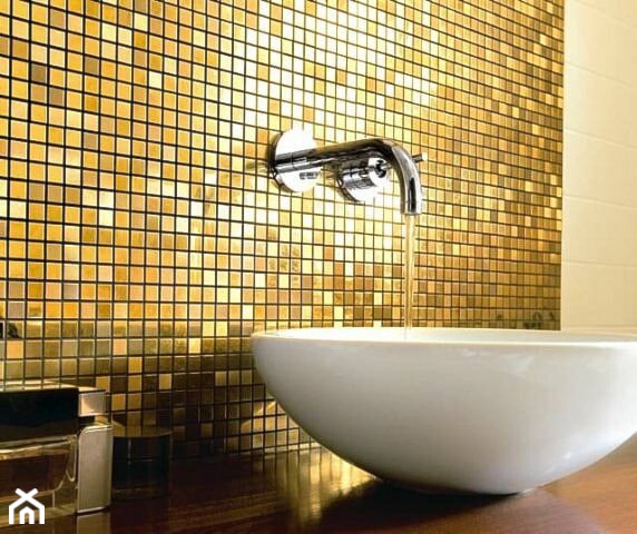 Mozaika szklana luksusowa - Primavera by Fabrizio Moretti - A111 złota - zdjęcie od DecoMania.pl - Homebook