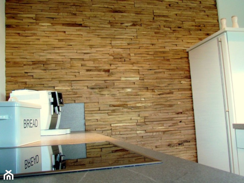 Panel drewniany - Natural Wood Panels - Orzech Amerykanski Cegiełka 3D - zdjęcie od DecoMania.pl