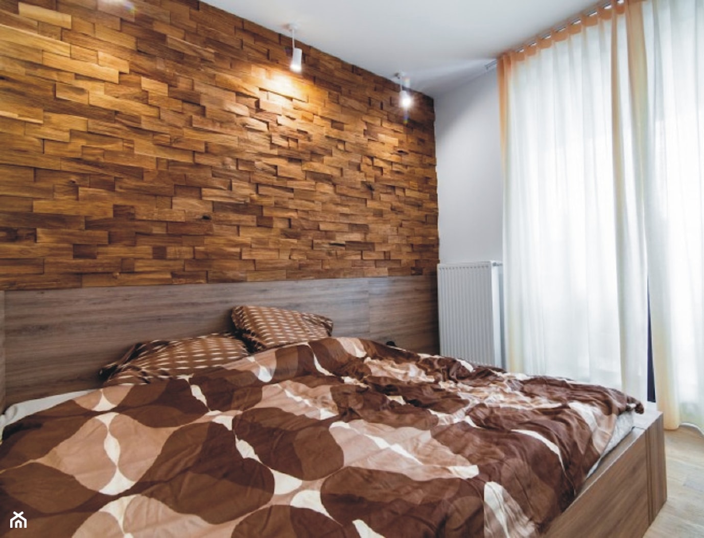 Panel drewniany - Natural Wood Panels - Dąb łupany cegiełka 3D - zdjęcie od DecoMania.pl - Homebook