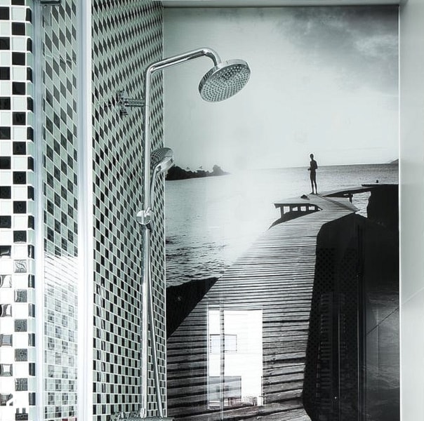 Mozaika szklana brokatowa - Primavera by Fabrizio Moretti - BM123 srebrna czarna mix - zdjęcie od DecoMania.pl - Homebook