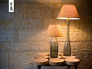 Lampa stołowa - Gie EL Home - szklana szara średnia - zdjęcie od DecoMania.pl