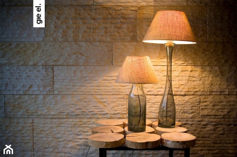 Lampa stołowa - Gie EL Home - szklana szara średnia - zdjęcie od DecoMania.pl - Homebook