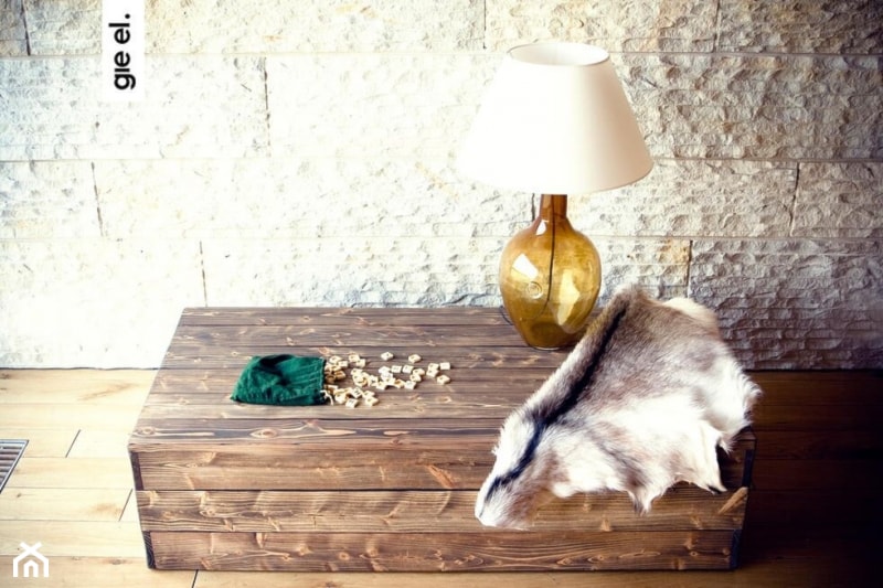 Lampa stołowa - Gie EL Home - szklana miodowa 65 cm - zdjęcie od DecoMania.pl - Homebook