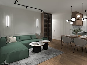 Projekt. Mieszkanie z kolorem przewodnim - Salon - zdjęcie od SZED DESIGN grafika i wnętrza