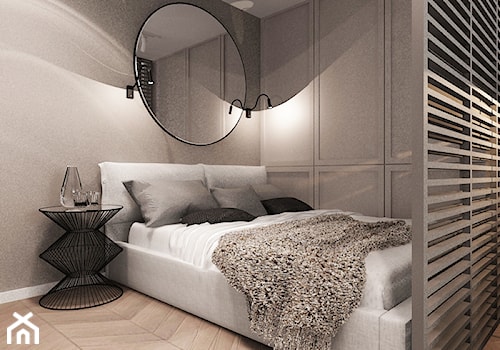 Mieszkanie pod wynajem w odcieniach szarości - Sypialnia, styl nowoczesny - zdjęcie od Locaforma