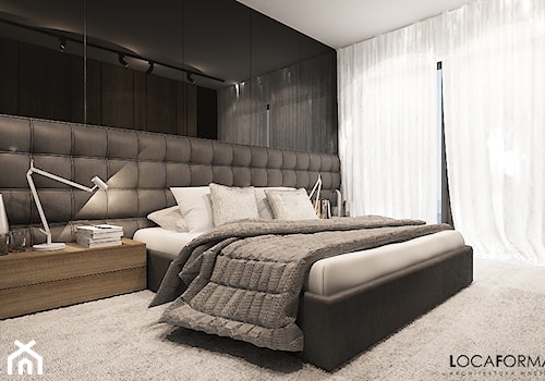 Mieszkanie w Legnicy_Styl nowoczesny - Duża z panelami tapicerowanymi sypialnia, styl nowoczesny - zdjęcie od Locaforma