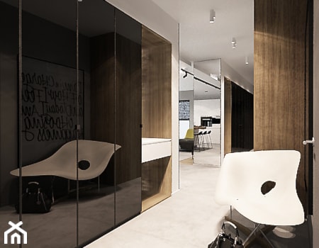 Mieszkanie w Legnicy_Styl nowoczesny - Średni biały brązowy hol / przedpokój, styl nowoczesny - zdjęcie od Locaforma