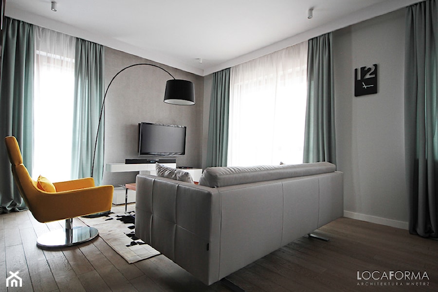 Mieszkanie we Wrocławiu - Salon, styl nowoczesny - zdjęcie od Locaforma