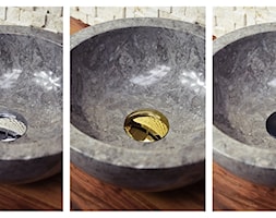 Grey kamienna umywalka nablatowa INDUSTONE + klik klak - zdjęcie od Industone - Homebook