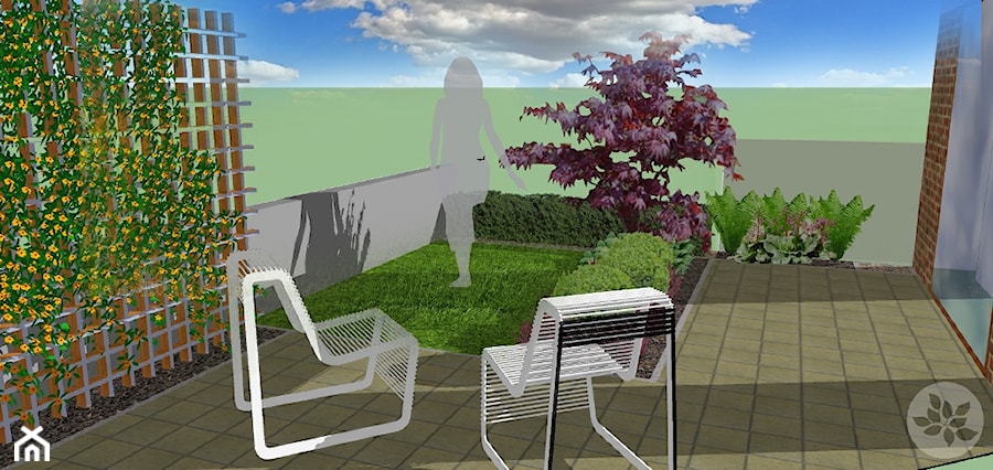 Cienisty taras - Ogród, styl minimalistyczny - zdjęcie od ARCADINES Pracownia Architektury Krajobrazu