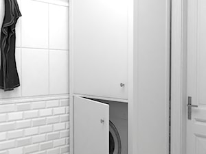 Łazienka - Mała z pralką / suszarką łazienka, styl glamour - zdjęcie od ASK- projektowanie wnętrz