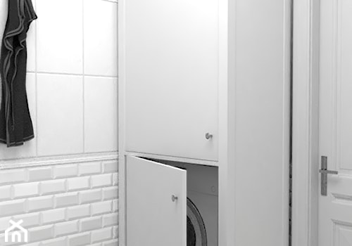 Łazienka - Mała z pralką / suszarką łazienka, styl glamour - zdjęcie od ASK- projektowanie wnętrz