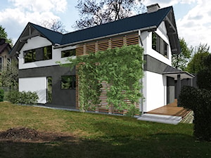 House_&SPACE - Duże jednopiętrowe domy jednorodzinne murowane z dwuspadowym dachem, styl tradycyjny - zdjęcie od ABeCe-project / ABC Pracownia Projektowa Bożena Nosiła