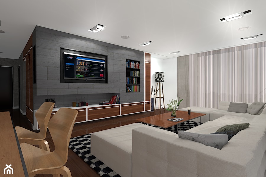 Apartament M4-MM - Cegielniana w Rybniku - Salon, styl minimalistyczny - zdjęcie od ABeCe-project / ABC Pracownia Projektowa Bożena Nosiła