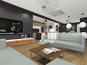 Apartament M4 - "CEGIELNIANA" w Rybniku - Salon, styl nowoczesny - zdjęcie od ABeCe-project / ABC Pracownia Projektowa Bożena Nosiła