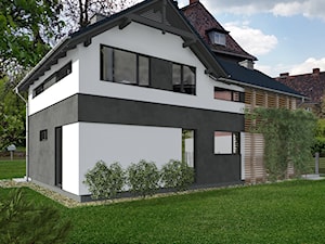 House_&SPACE - Średnie jednopiętrowe domy jednorodzinne murowane z dwuspadowym dachem, styl tradycyjny - zdjęcie od ABeCe-project / ABC Pracownia Projektowa Bożena Nosiła