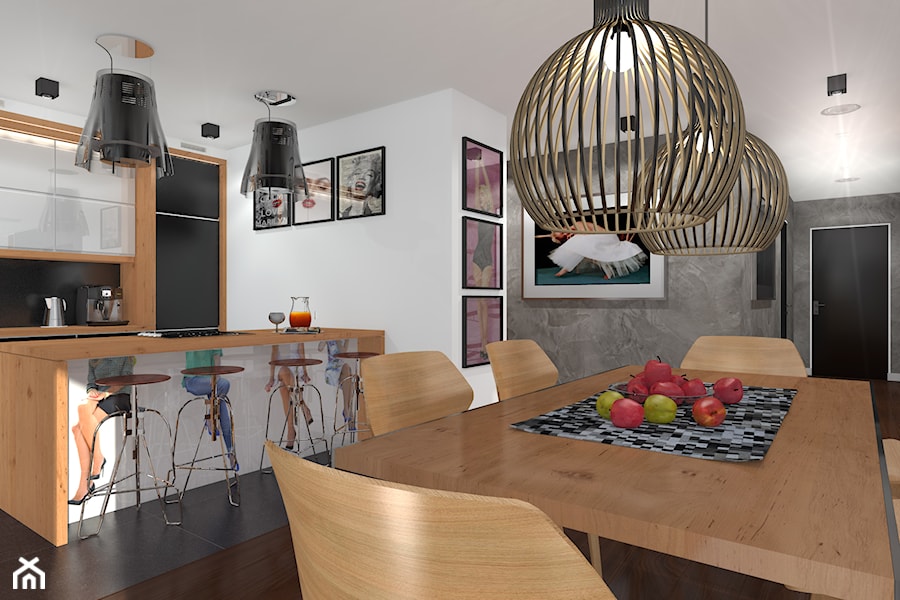Apartament M4-MM - Cegielniana w Rybniku - Jadalnia, styl minimalistyczny - zdjęcie od ABeCe-project / ABC Pracownia Projektowa Bożena Nosiła