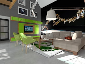 Dom-Passive_South - Salon, styl nowoczesny - zdjęcie od ABeCe-project / ABC Pracownia Projektowa Bożena Nosiła