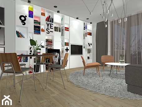 Aranżacje wnętrz - Salon: Apartament M2-Joung-"CEGIELNIANA" - Salon, styl minimalistyczny - ABeCe-project / ABC Pracownia Projektowa Bożena Nosiła. Przeglądaj, dodawaj i zapisuj najlepsze zdjęcia, pomysły i inspiracje designerskie. W bazie mamy już prawie milion fotografii!