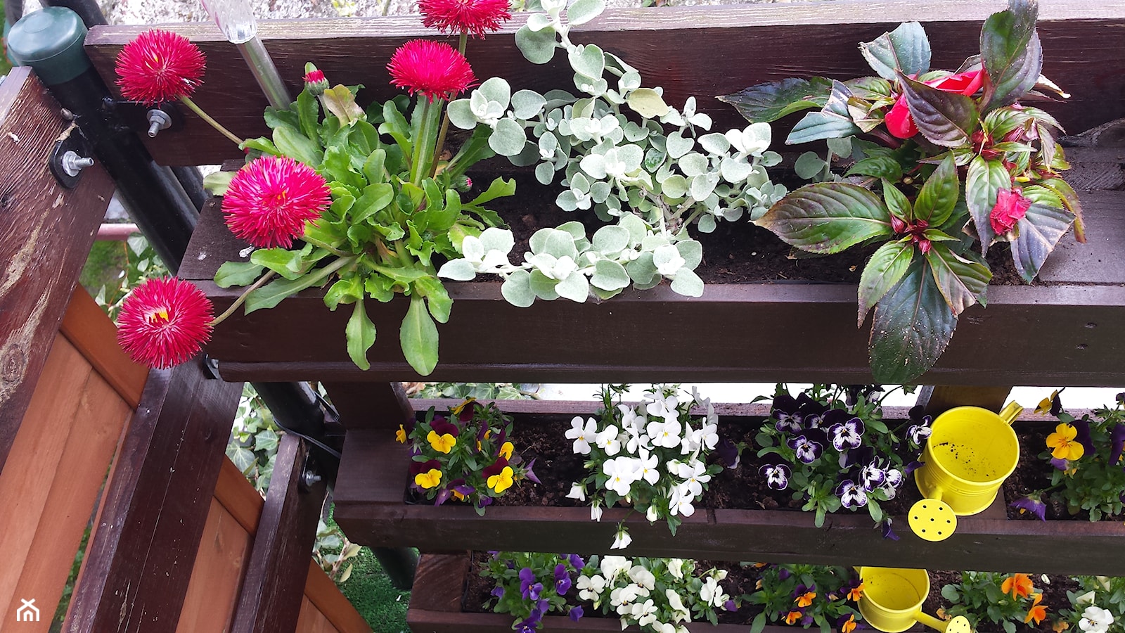 Ciasne ale własne i tanim kosztem - Z donicami na kwiaty taras - zdjęcie od Ejwi - Homebook