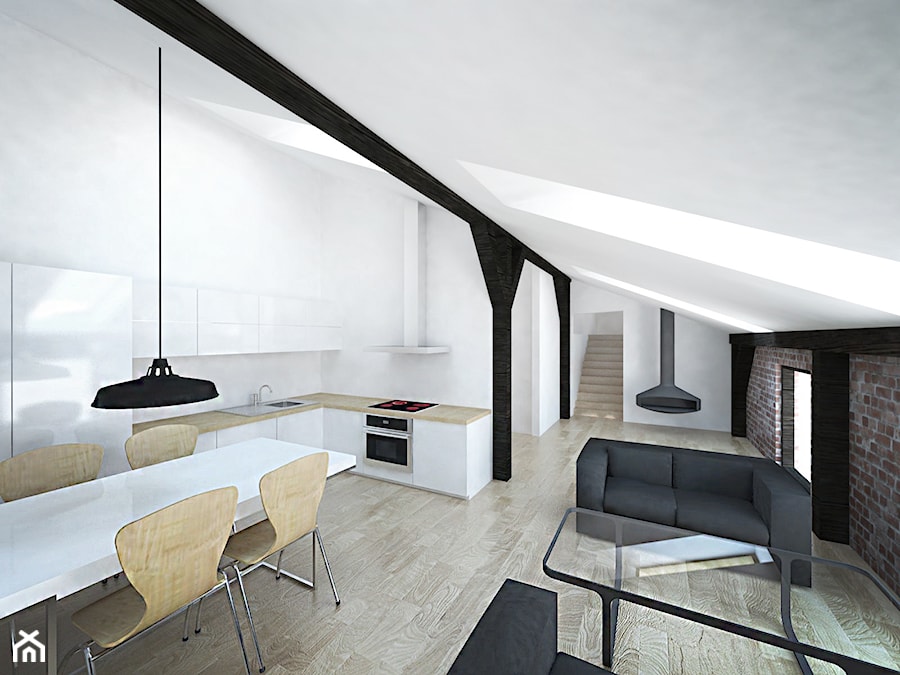 Przebudowa strychu - Kuchnia, styl minimalistyczny - zdjęcie od INOSTUDIO architekci