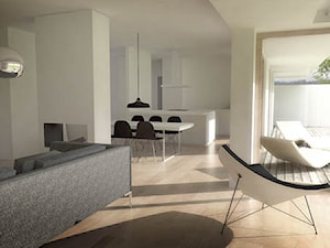 Dom jednorodzinny - Gliwice - Salon, styl minimalistyczny - zdjęcie od INOSTUDIO architekci